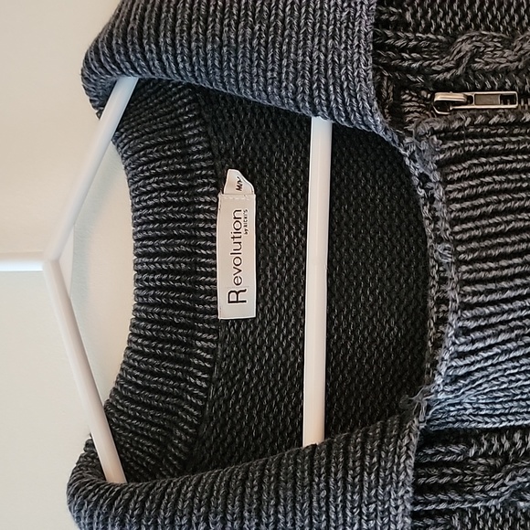 Revolution Medium Grey Zip-Up Sweater - Picture 2 of 5
